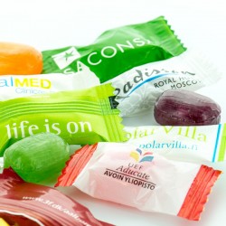Reklame Bonbon Organic Flowpack